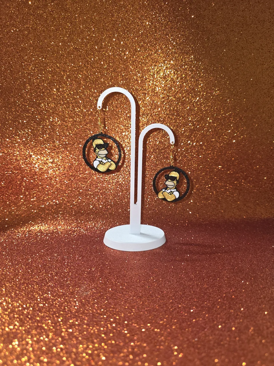 Homer Simpson earrings view 3