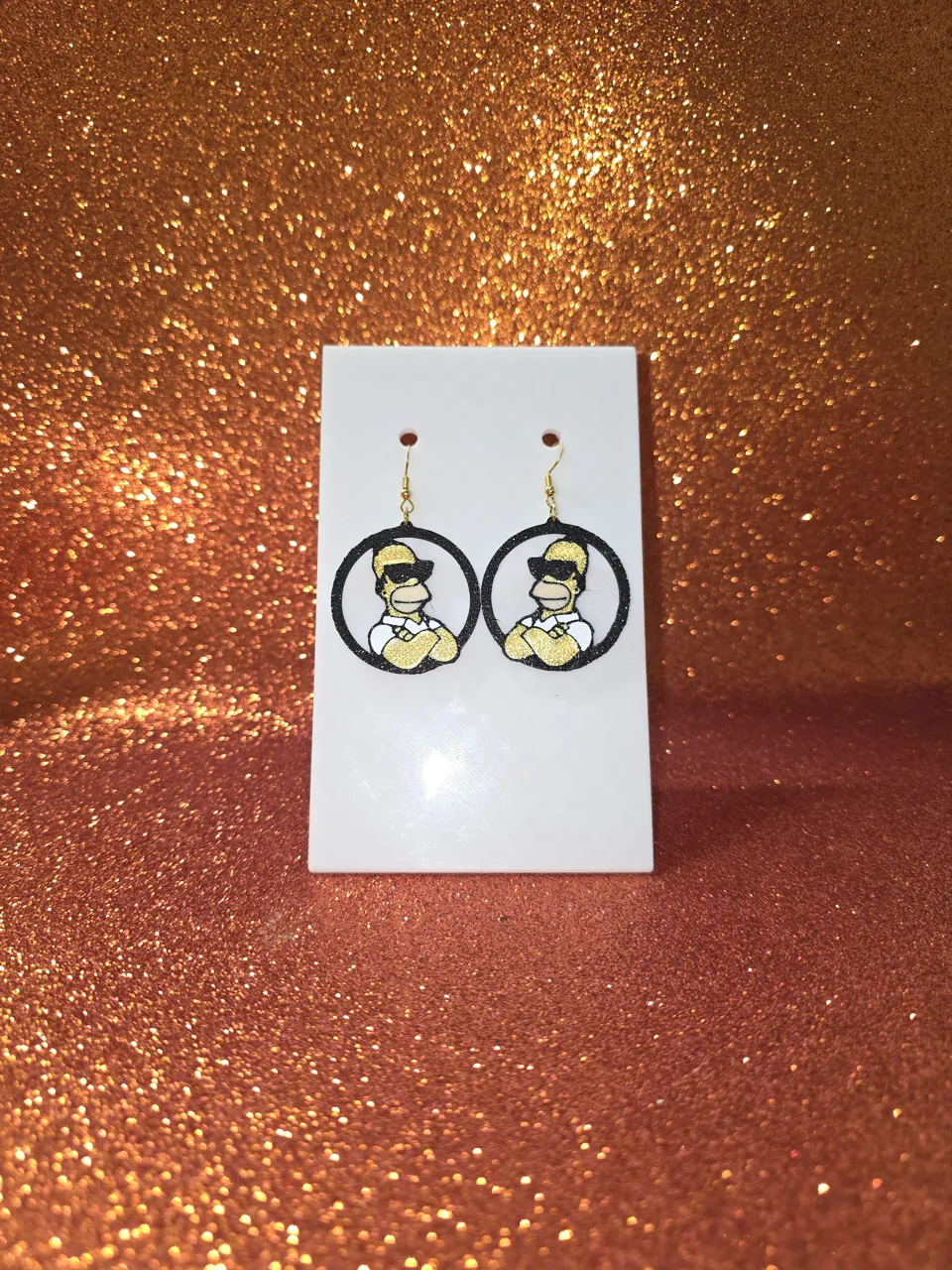 Homer Simpson earrings view 2