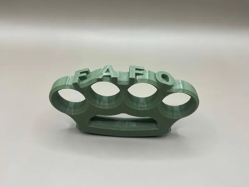 FAFO 1:1 Scale Model Of Brass Knuckles