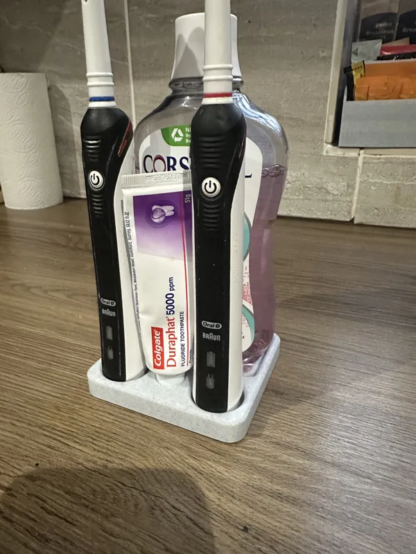 Toothbrush stand and organiser (fits oral b electric toothbrushes)