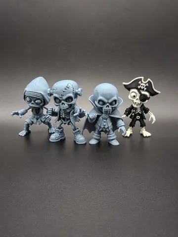 Figura decorativa: Chibi Skeleton Halloween Series 2 — vista de referencia 4