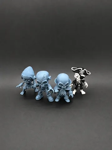 Figura decorativa: Chibi Skeleton Halloween Series 2 — vista de referencia 3