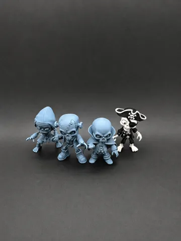Figura decorativa: Chibi Skeleton Halloween Series 2 — vista de referencia 2