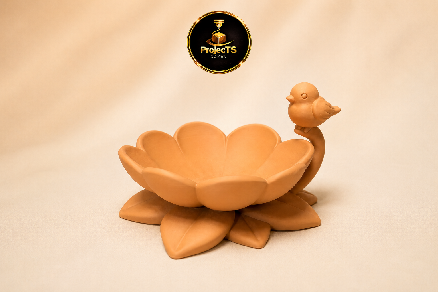 Miniatura 2 do modelo 3D Blumenablage mit Vogel