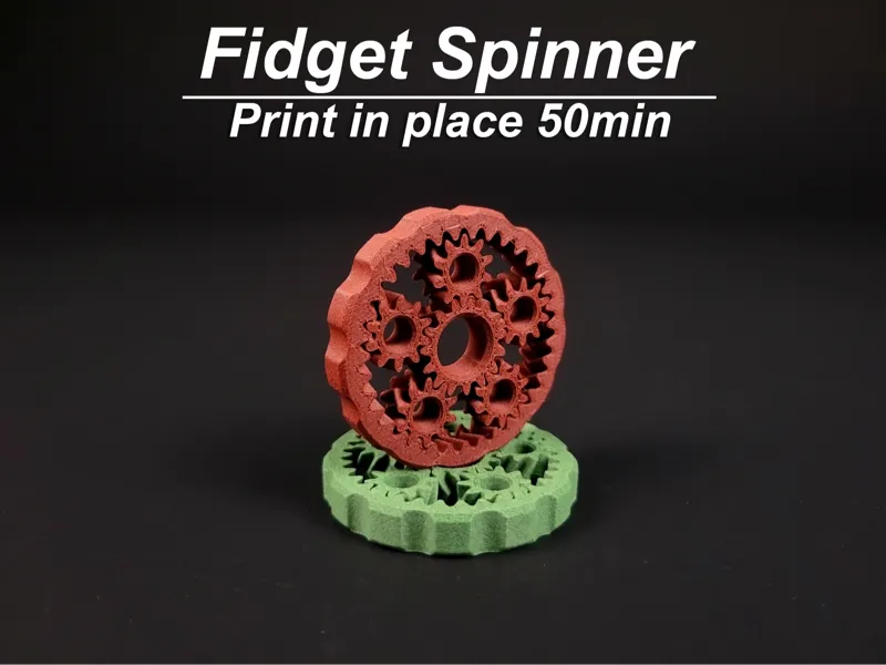 Planetary gear fidget spinner (print in place)