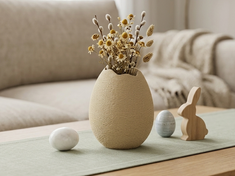 Easter Vase - Dried Flowers - Scalable Decoration