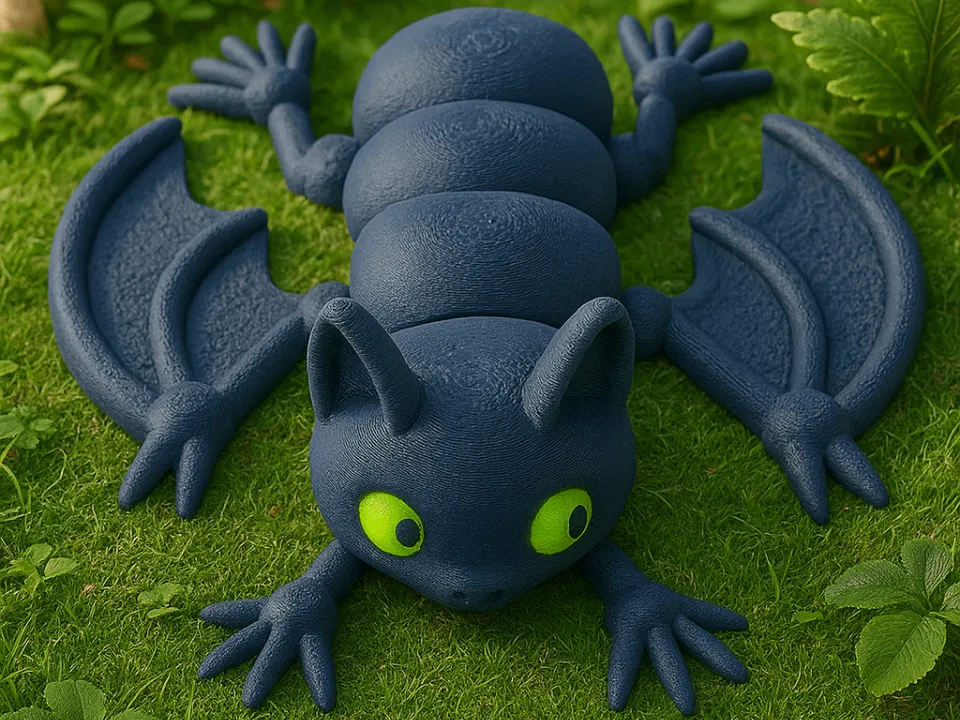 Cute Articulated Bat Flexi Toy by Fleximania MakerWorld: Download Free ...