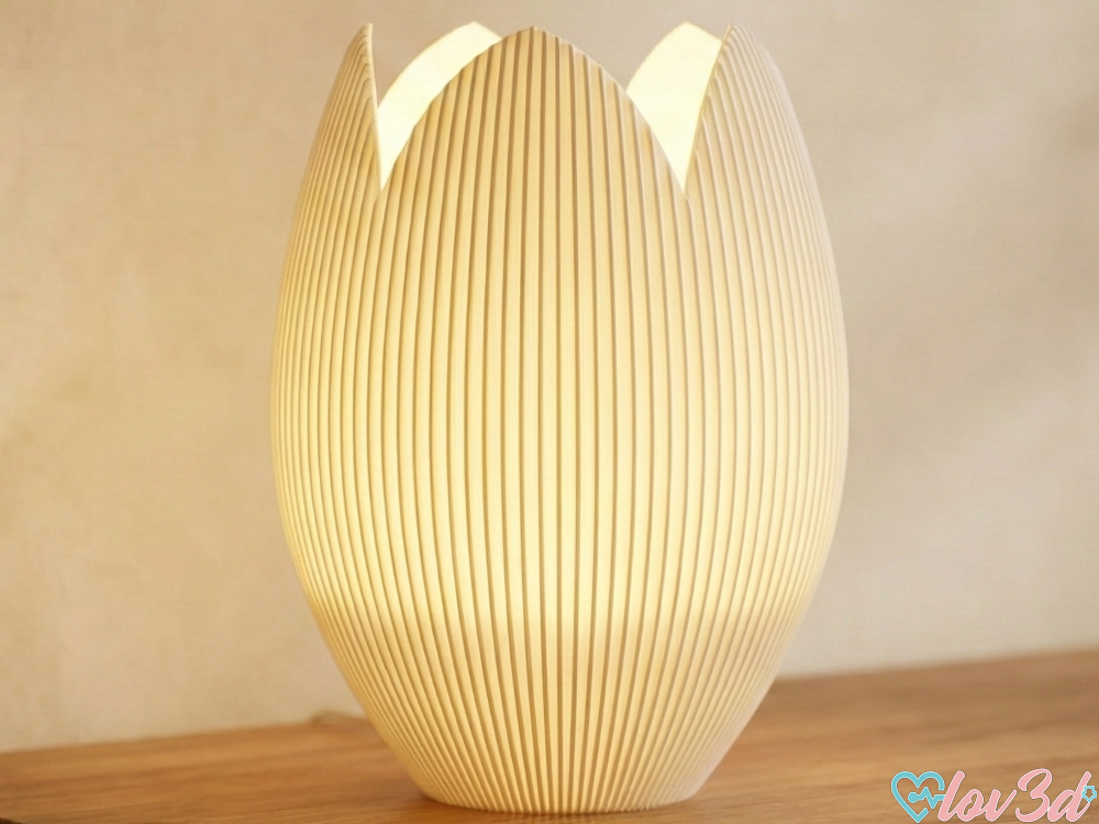 Ribbed Tulip Tealight Holder & Votive Lamp