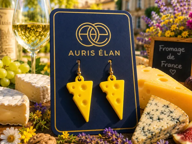 Swiss Bliss – Cheese Earrings by Auris Élan