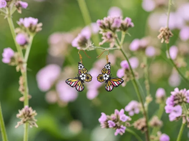 Flowering butterfly earrings