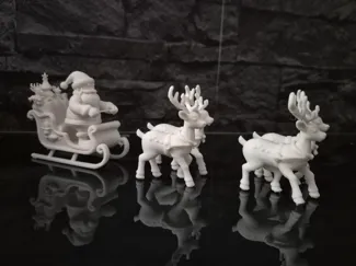 Weihnachtsmann mit Schlitten