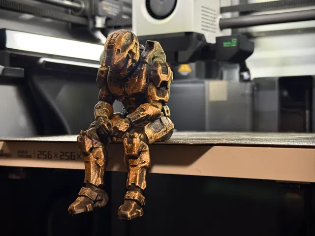 Sad Master Chief (Halo) On a Ledge figurine!