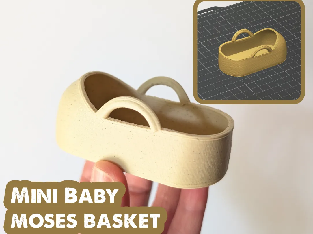 Mini couffin de bebe pour maison de poupee