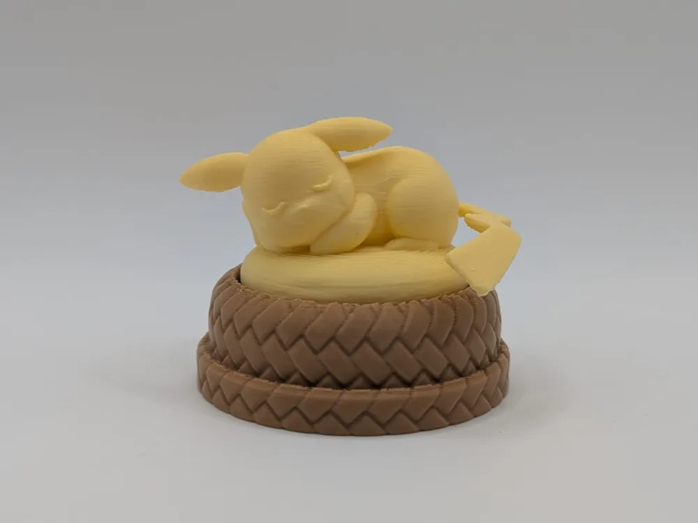 #0025 Pikachu - Sleeping Pokemon Clicker - Free 3D Print Model - MakerWorld