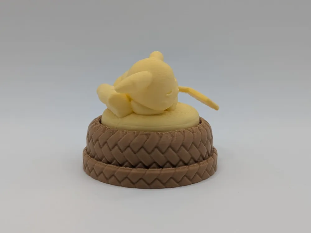 #0025 Pikachu - Sleeping Pokemon Clicker - Free 3D Print Model - MakerWorld