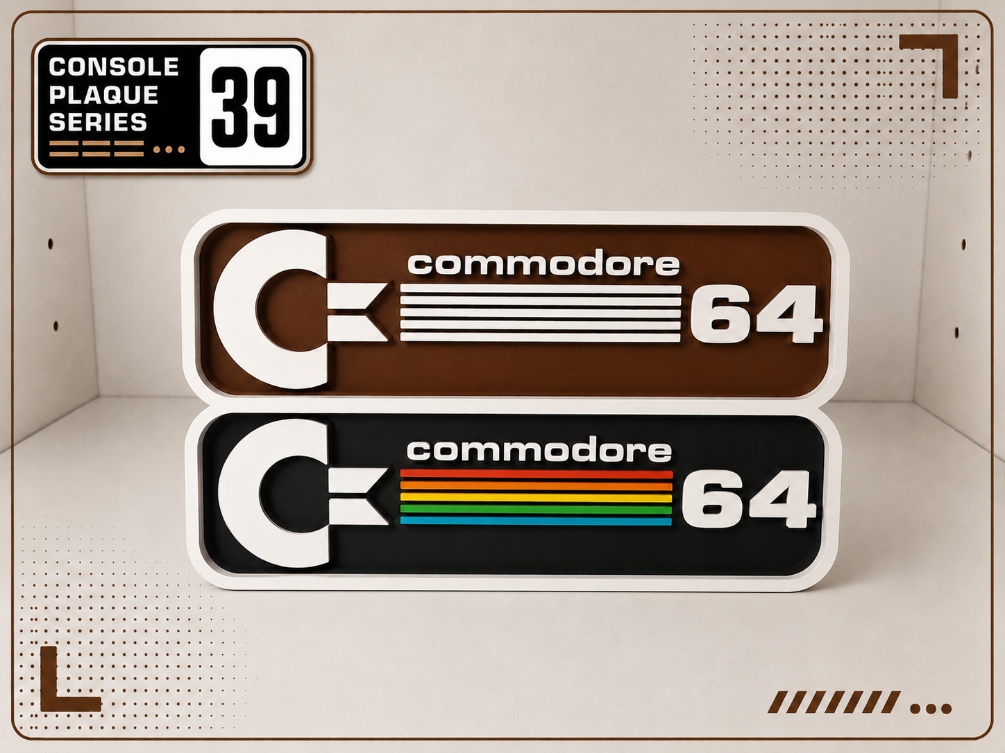 Console Logo Plaque - Commodore 64 / C64