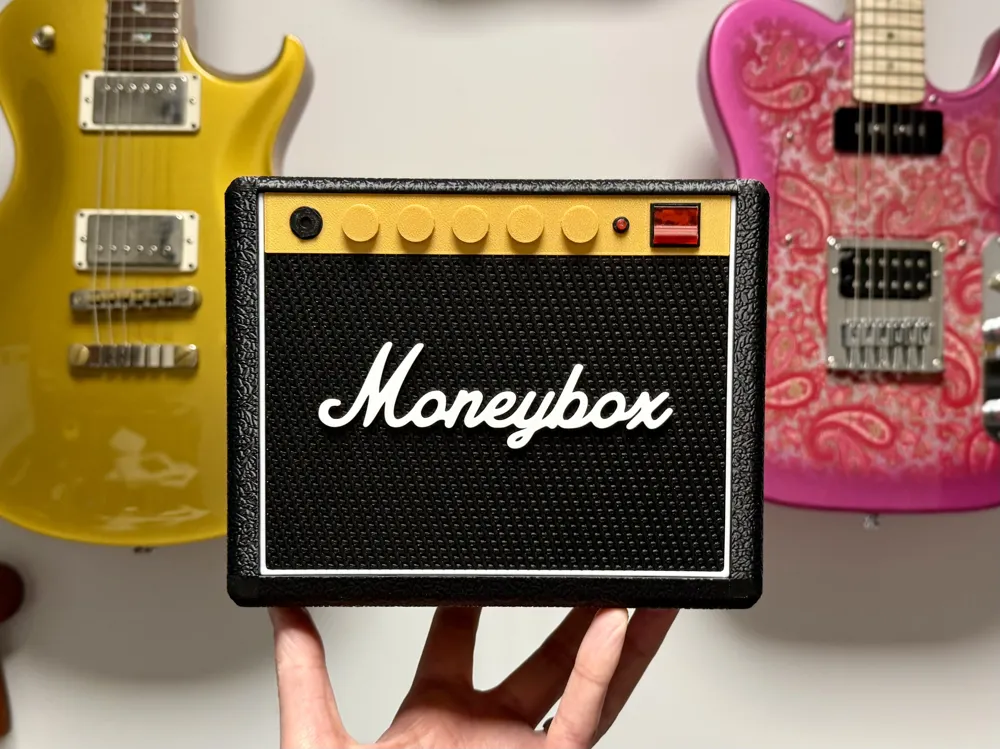 Guitar amplifier money box / coin box - No AMS! - Free 3D Print Model ...