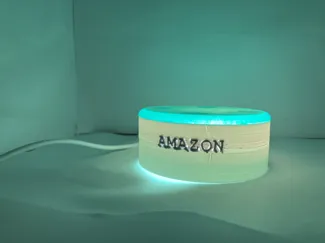 Alexa with a green edge to look like its talking.