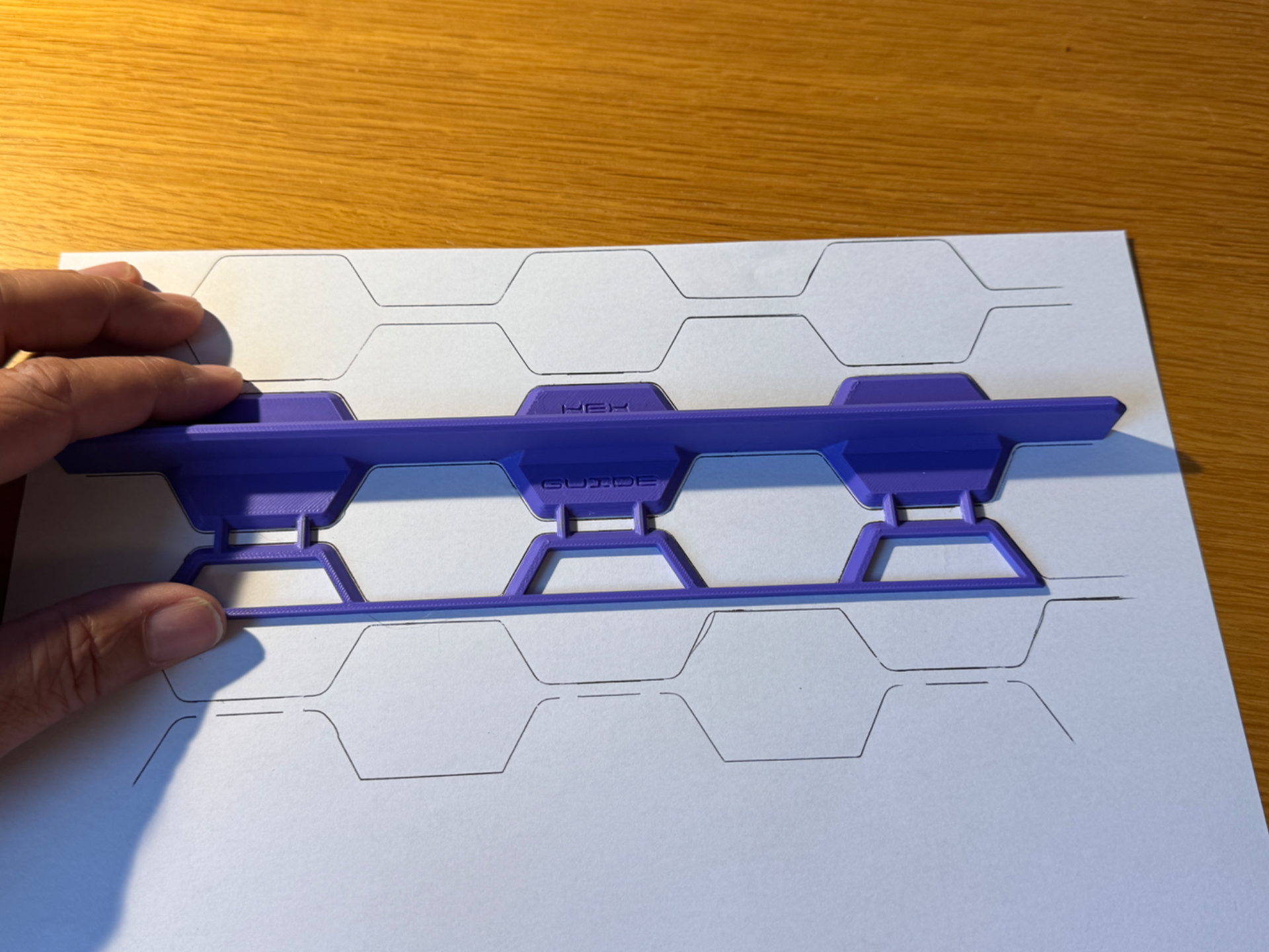 Hexagonal Panel Sewing Template