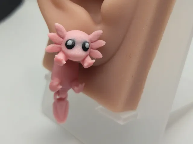 Axolotl Jumper Earrings – With Articulated Tail!