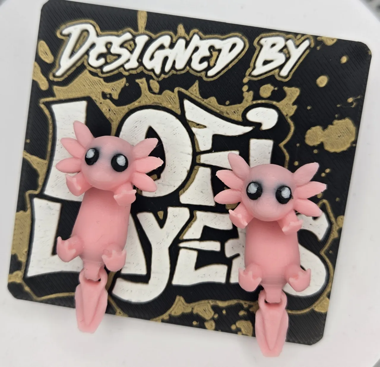 Axolotl Jumper Earrings – With Articulated Tail! view 2