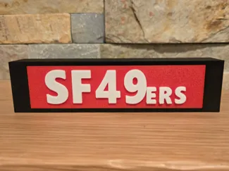 San Francisco 49ers desktop text sign
