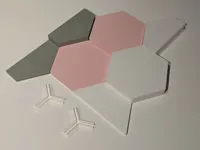 Décoration murale hexagones, faible consommation de filament — photo 8