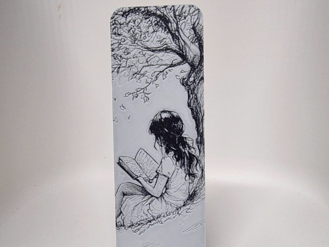 Girl Reading Bookmark