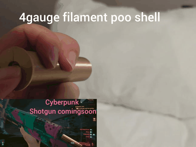 WORKABLE 4 GAUGE SHOTGUN SHELL (CYBERPUNK)