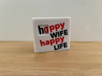 happy Wife happy Life, Deckel & Box