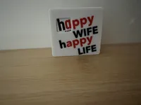 happy Wife happy Life (h=schwarz) Deckel & Box