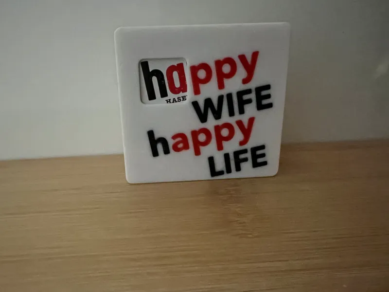 Geschenkbox Hanuta, happy Wife happy Life