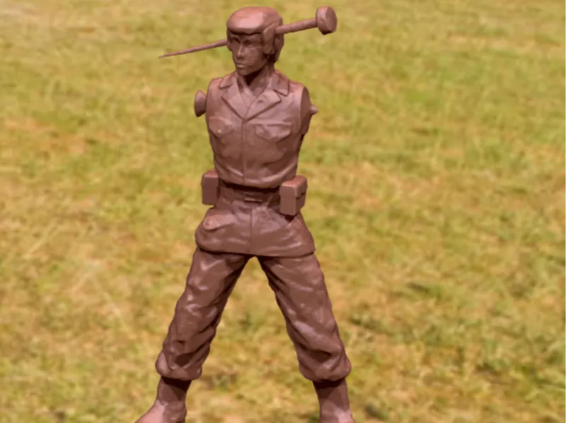 Soldado con barro torturado por Sid Toy story