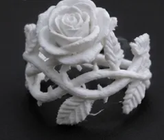 Soporte: 荆棘炽瑰・Thorn‑and‑Scarlet‑Rose Ring — vista de referencia 4