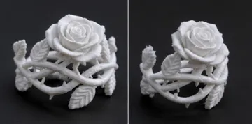 Soporte: 荆棘炽瑰・Thorn‑and‑Scarlet‑Rose Ring — vista de referencia 3