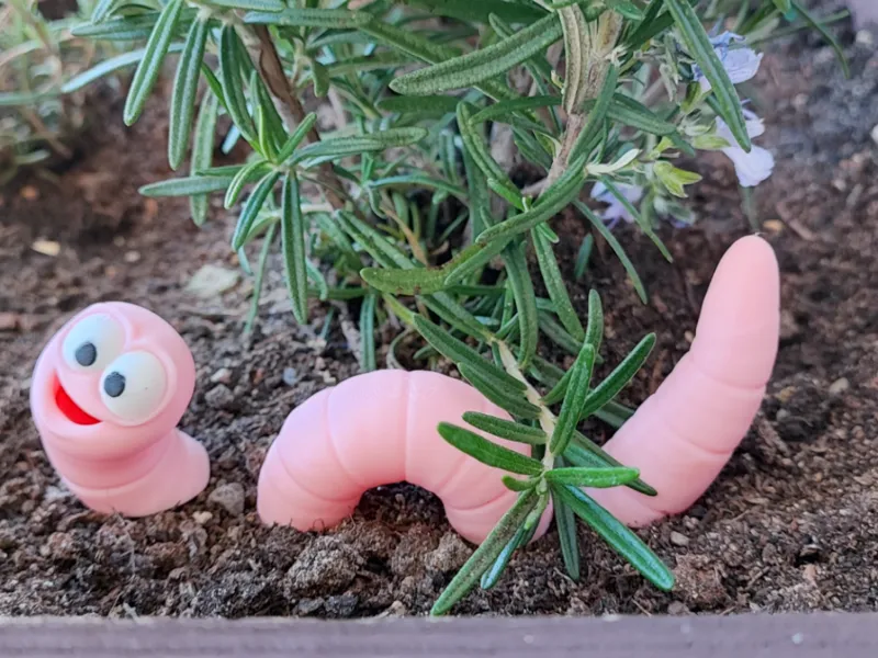Wurmli - niedlicher Wurm für Garten oder Torten
