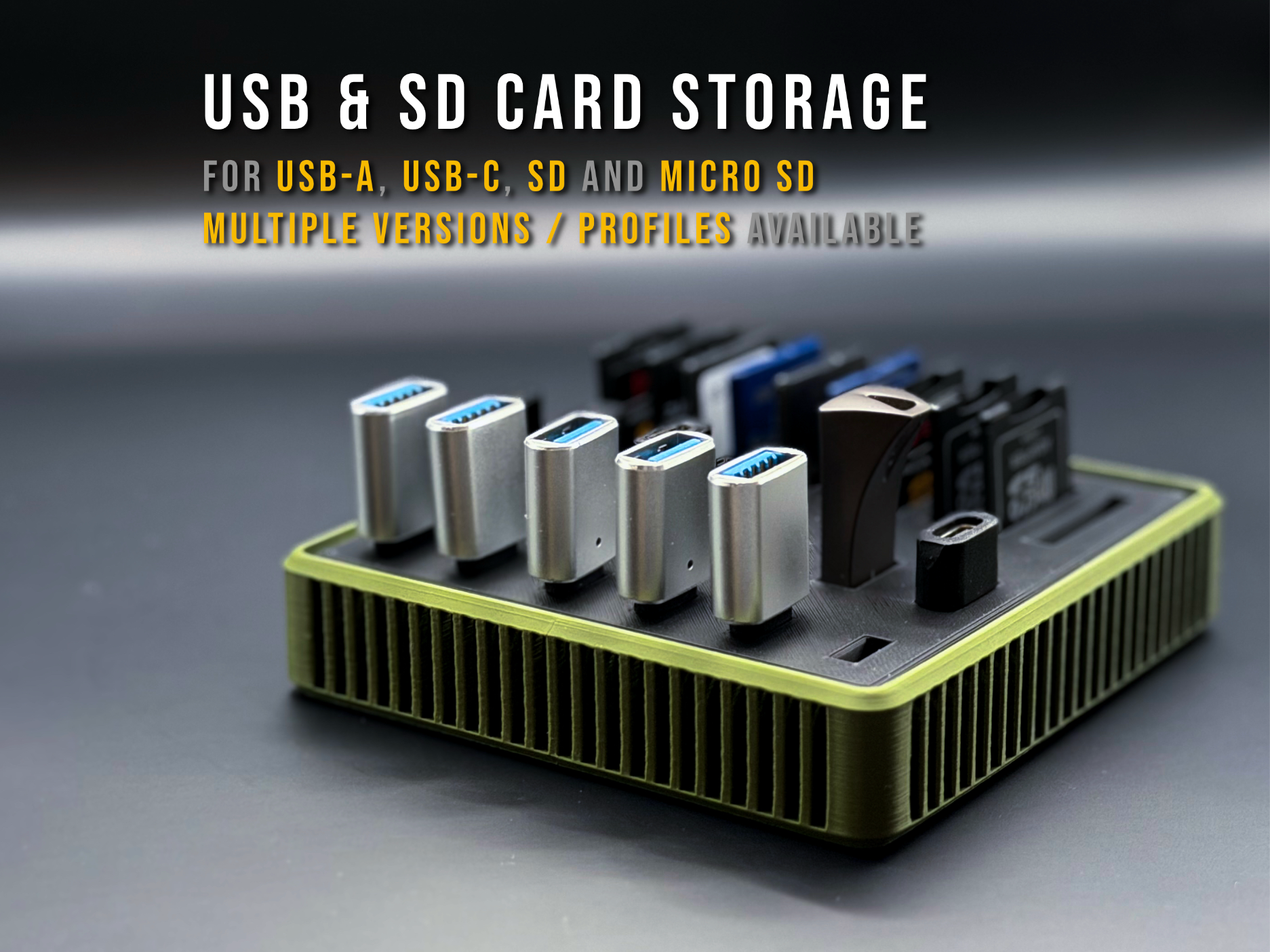 USB-C, USB-A and SD & Micro SD Card Holder