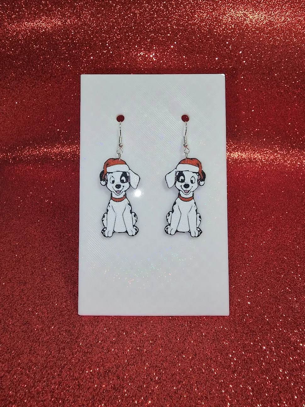 Christmas Lucky 101 dalmatians earrings view 2