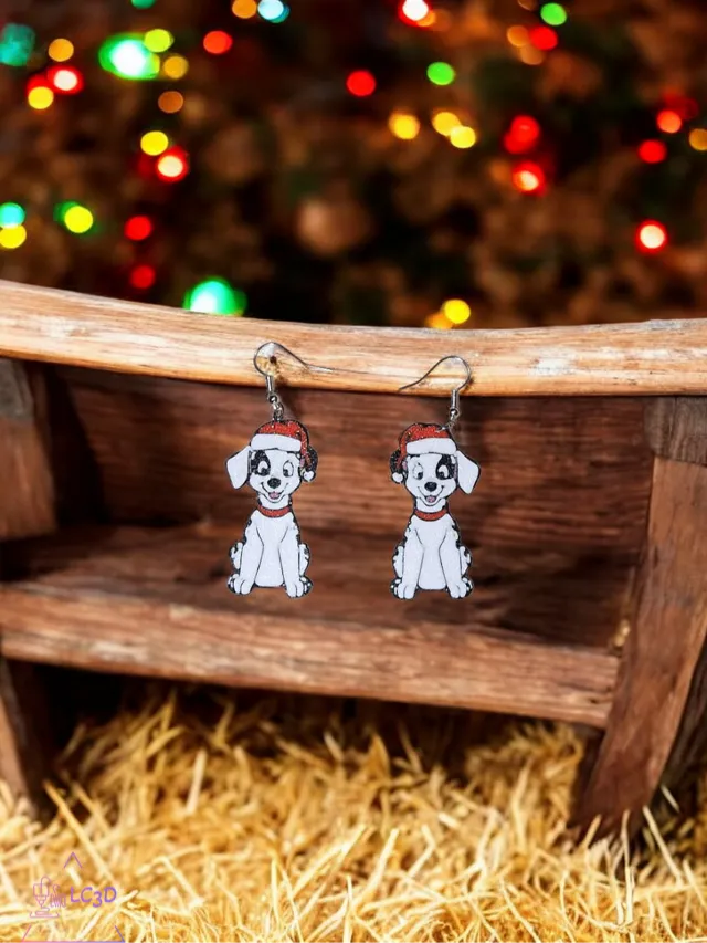 Christmas Lucky 101 dalmatians earrings