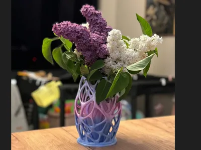 The Iris Lattice Vase - Voronoi Style