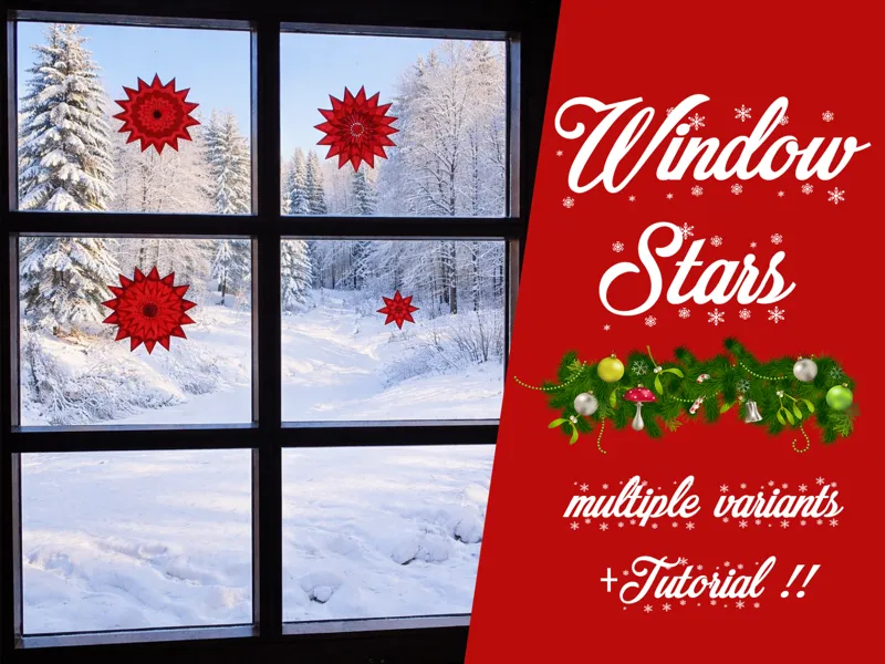 Christmas Window Stars + Tutorial