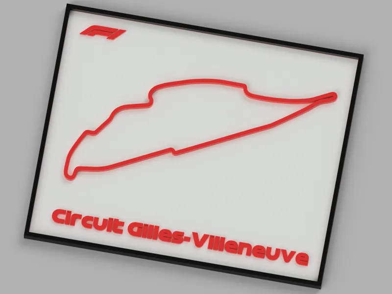 F1 Track - Canada Montreal with elevation