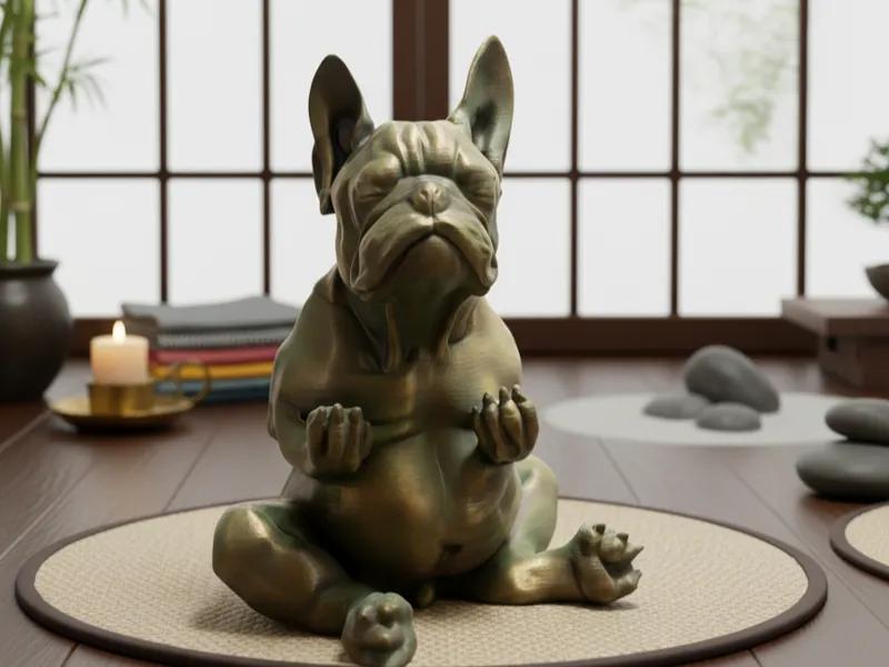French Bulldog Meditating