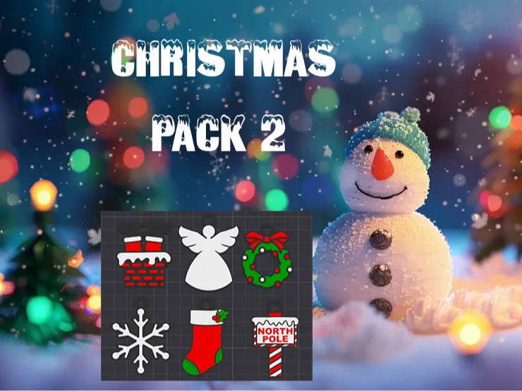 xmas pack 2 keychains/charm/bauble free commercial
