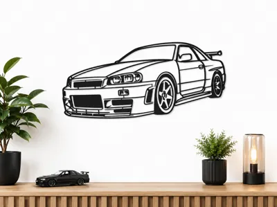NISSAN GT-R R34 no AMS - wall art