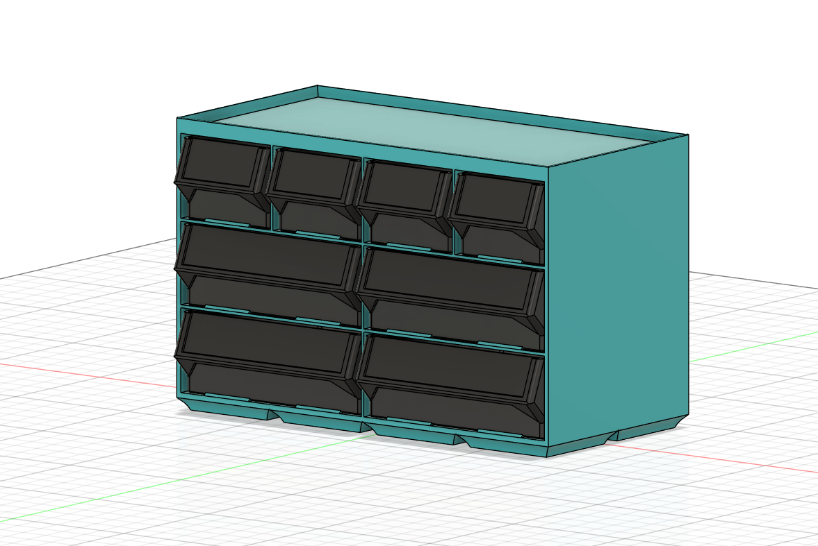 Miniatura 4 do modelo 3D Screwfinity Unit Medium (2U) Gridfinity Organizer 
