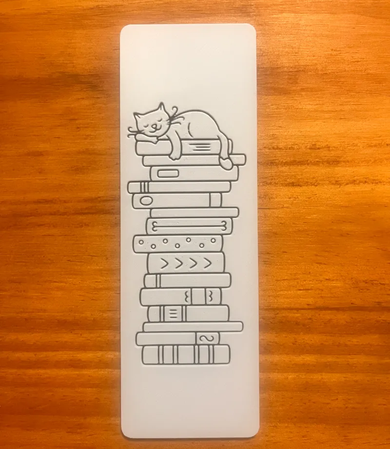 Cat Sleeping Hueforge Bookmark