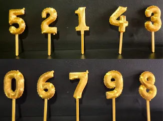 topper cake numbers balloons