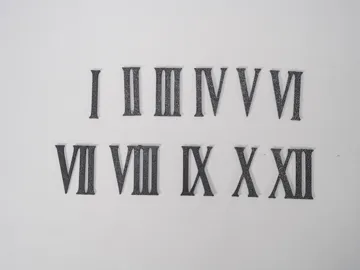 Letrero o emblema decorativo: Roman Numeral Clock Numbers I–XII DIY Wall Clock — vista de referencia 5