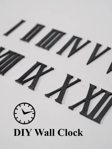 Letrero o emblema decorativo: Roman Numeral Clock Numbers I–XII DIY Wall Clock — vista de referencia 2